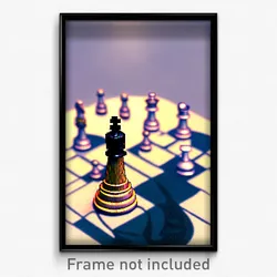 Pixel Art Poster - Measly Chess Piece (8 Bit Psychedelic Video Game Print)