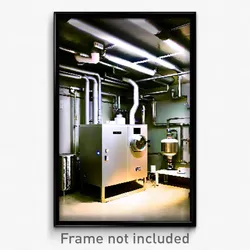 Pixel Art Poster - Conventional Boiler Room (8 Bit Psychedelic Video Game Print)
