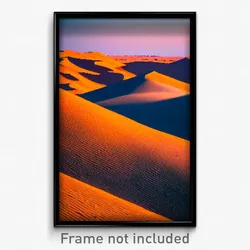 Pixel Art Poster - Orange Dunes (8 Bit Psychedelic Trippy Video Game Print)