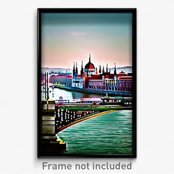 Pixel Art Poster - Acidic Budapest (8 Bit Psychedelic Trippy Video Game Print)