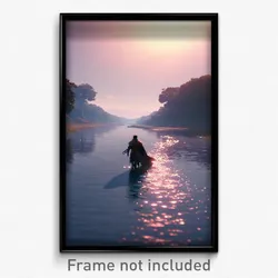 Pixel Art Poster - Meek Flood Plain (8 Bit Psychedelic Trippy Video Game Print)