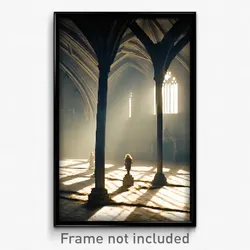 Pixel Art Poster - Alive Friary (8 Bit Psychedelic Trippy Video Game Print)