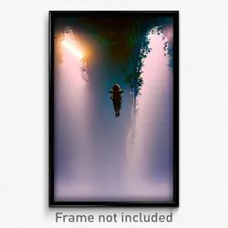Pixel Art Poster - Imaginary Chute (8 Bit Psychedelic Trippy Video Game Print)