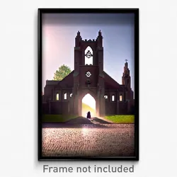 Pixel Art Poster - Ordinary Abbey (8 Bit Psychedelic Trippy Video Game Print)