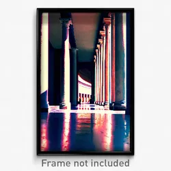 Pixel Art Poster - Modest Colonnade (8 Bit Psychedelic Trippy Video Game Print)