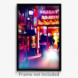 Pixel Art Poster - Great Ramen (8 Bit Psychedelic Trippy Weird Video Game Print)