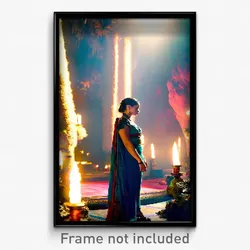 Pixel Art Poster - Distinct Exotic Area (8 Bit Psychedelic Video Game Print)
