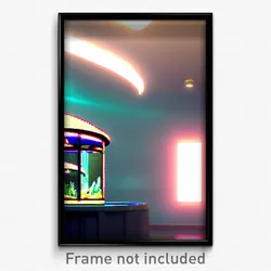 Pixel Art Poster - Subtle Aquarium (8 Bit Psychedelic Trippy Video Game Print)