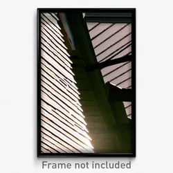 Pixel Art Poster - Uneven Roof (8 Bit Psychedelic Trippy Weird Video Game Print)