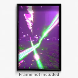 Pixel Art Poster - Glitchy Waste (8 Bit Psychedelic Trippy Video Game Print)
