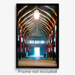 Pixel Art Poster - Dirty Longhouse (8 Bit Psychedelic Trippy Video Game Print)