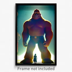 Pixel Art Poster - Unusual Giant (8 Bit Psychedelic Trippy Video Game Print)