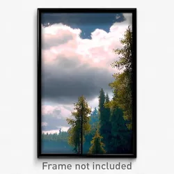 Pixel Art Poster - Cloudy Woods (8 Bit Psychedelic Trippy Video Game Print)