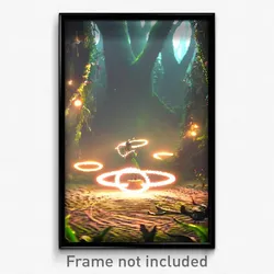 Pixel Art Poster - Wicked Fairy Ring (8 Bit Psychedelic Trippy Video Game Print)