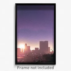 Pixel Art Poster - Grimy Los Angeles (8 Bit Psychedelic Trippy Video Game Print)
