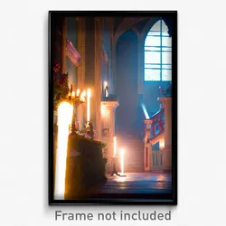 Pixel Art Poster - Captivating Manor (8 Bit Psychedelic Trippy Video Game Print)