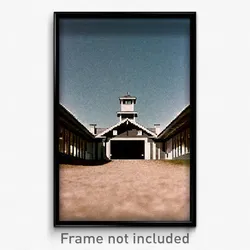 Pixel Art Poster - Striking Outbuilding (8 Bit Psychedelic Video Game Print)