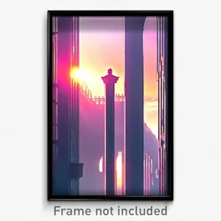 Pixel Art Poster - Gorgeous Depths (8 Bit Psychedelic Trippy Video Game Print)