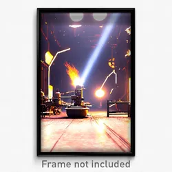 Pixel Art Poster - Realistic Forgeworks (8 Bit Psychedelic Video Game Print)