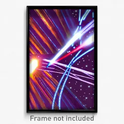 Pixel Art Poster - International Hyperspace (8 Bit Psychedelic Video Game Print)