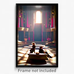 Pixel Art Poster - Worldly Den (8 Bit Psychedelic Trippy Weird Video Game Print)