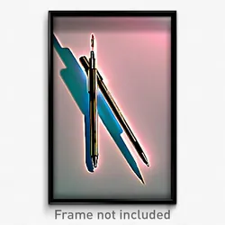 Pixel Art Poster - Majestic Pen (8 Bit Psychedelic Trippy Video Game Print)