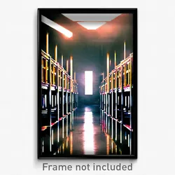 Pixel Art Poster - Amazing Barracks (8 Bit Psychedelic Trippy Video Game Print)