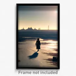 Pixel Art Poster - Distant Desolation (8 Bit Psychedelic Video Game Print)