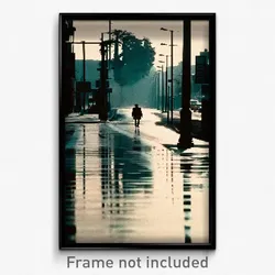 Pixel Art Poster - Barren Avenue (8 Bit Psychedelic Trippy Video Game Print)