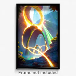 Pixel Art Poster - Bountiful Portal (8 Bit Psychedelic Trippy Video Game Print)