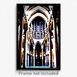 Pixel Art Poster - Voluminous Cloister (8 Bit Psychedelic Video Game Print)