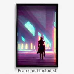 Pixel Art Poster - Acidic Retreat (8 Bit Psychedelic Trippy Video Game Print)