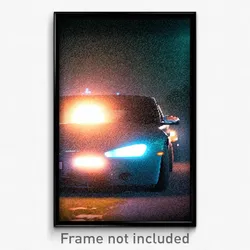 Pixel Art Poster - Dense Car (8 Bit Psychedelic Trippy Weird Video Game Print)