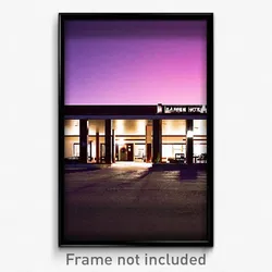 Pixel Art Poster - Barren Hotel (8 Bit Psychedelic Trippy Video Game Print)