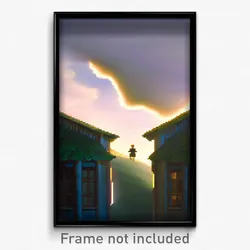 Pixel Art Poster - Imaginary Eaves (8 Bit Psychedelic Trippy Video Game Print)