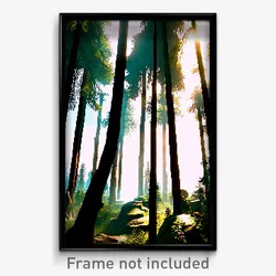 Pixel Art Poster - Captivating Forest (8 Bit Psychedelic Video Game Print)