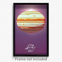 Pixel Art Poster - Impeccable Jupiter (8 Bit Psychedelic Video Game Print)
