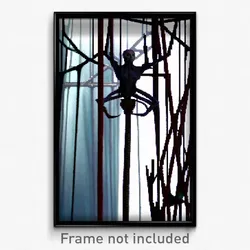 Pixel Art Poster - Webbed Stand (8 Bit Psychedelic Trippy Video Game Print)