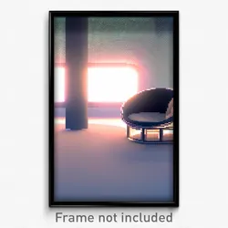 Pixel Art Poster - Round Chair (8 Bit Psychedelic Trippy Weird Video Game Print)