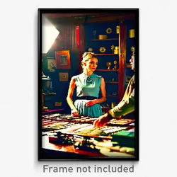 Pixel Art Poster - Gracious Haberdashery (8 Bit Psychedelic Video Game Print)