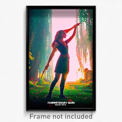 Pixel Art Poster - Flamboyant Glade (8 Bit Psychedelic Trippy Video Game Print)