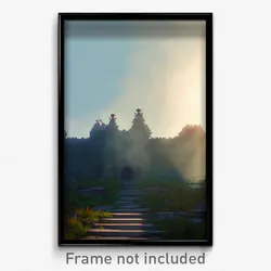 Pixel Art Poster - Little Ramparts (8 Bit Psychedelic Trippy Video Game Print)