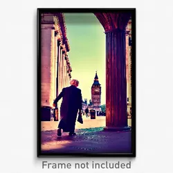 Pixel Art Poster - Elderly London (8 Bit Psychedelic Trippy Video Game Print)