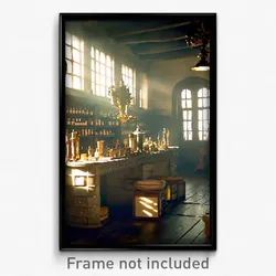 Pixel Art Poster - Important Apothecary (8 Bit Psychedelic Video Game Print)