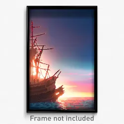 Pixel Art Poster - Thorny Shipwreck (8 Bit Psychedelic Trippy Video Game Print)