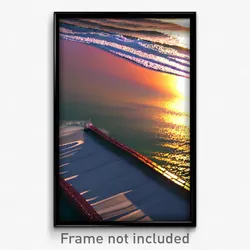 Pixel Art Poster - Polished Jetty (8 Bit Psychedelic Trippy Video Game Print)