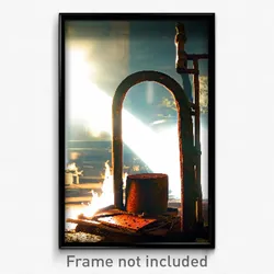 Pixel Art Poster - Rusty Hearth (8 Bit Psychedelic Trippy Video Game Print)