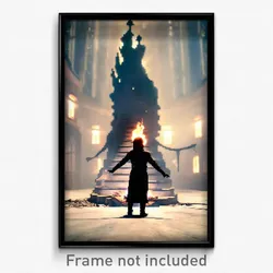 Pixel Art Poster - Strange Hearth (8 Bit Psychedelic Trippy Video Game Print)