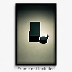 Pixel Art Poster - Bleak Table (8 Bit Psychedelic Trippy Weird Video Game Print)