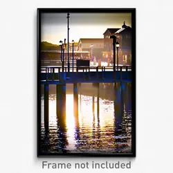 Pixel Art Poster - Upbeat Wharf (8 Bit Psychedelic Trippy Video Game Print)